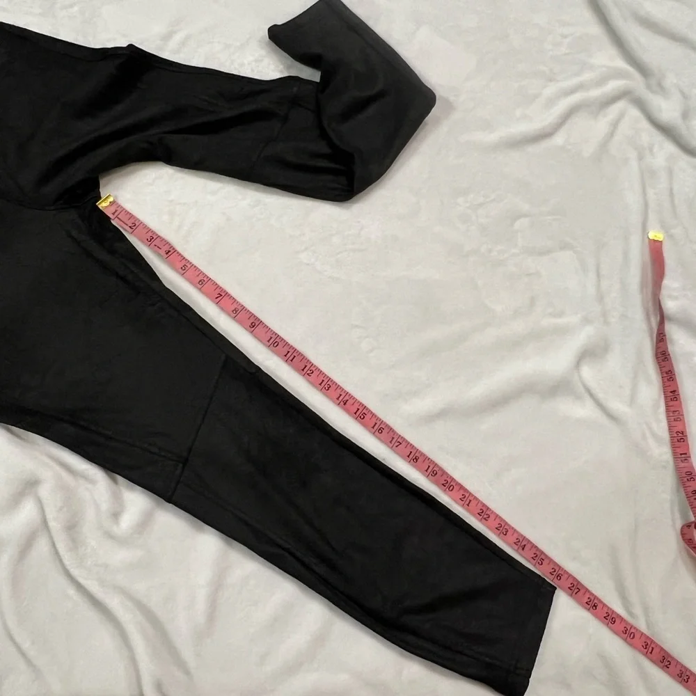 Black Free People Faux Leather Leggings